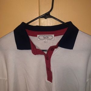 White collared long sleeve.